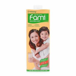 Sữa đậu nành nguyên chất Fami hộp 1 lit