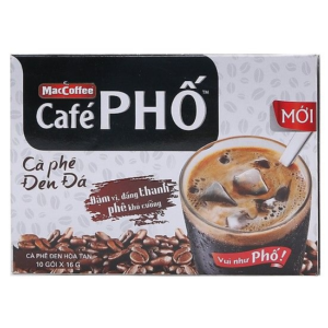Cà Phê Phố Đen Đá MacCoffee (10 Gói x 16g)｜Macコーヒー